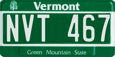 VT license plate NVT467