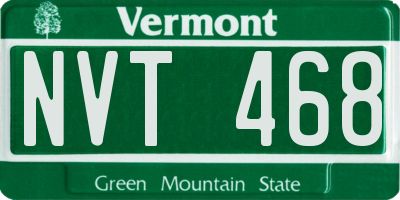 VT license plate NVT468