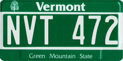 VT license plate NVT472