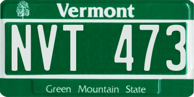 VT license plate NVT473