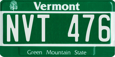 VT license plate NVT476