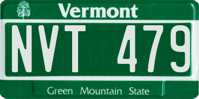 VT license plate NVT479