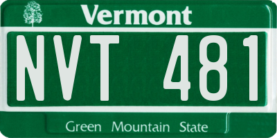 VT license plate NVT481