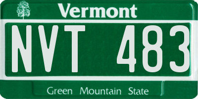 VT license plate NVT483