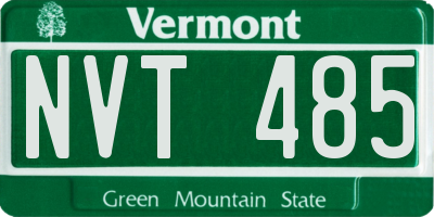 VT license plate NVT485