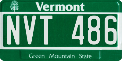 VT license plate NVT486