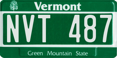 VT license plate NVT487