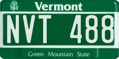 VT license plate NVT488