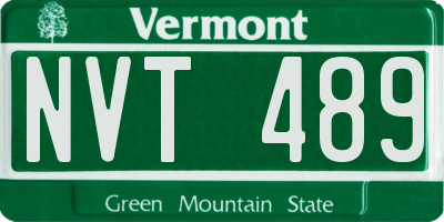 VT license plate NVT489