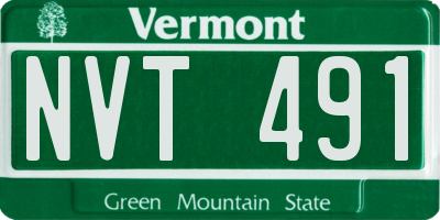 VT license plate NVT491