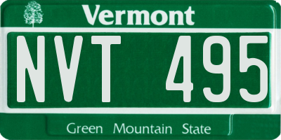 VT license plate NVT495