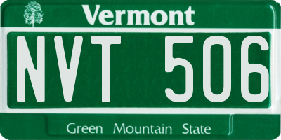 VT license plate NVT506