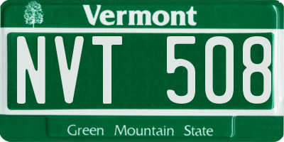 VT license plate NVT508