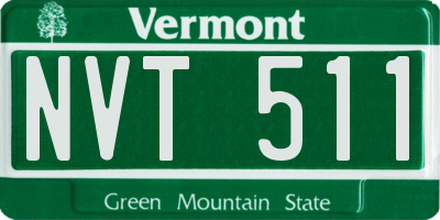VT license plate NVT511