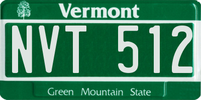 VT license plate NVT512