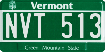 VT license plate NVT513