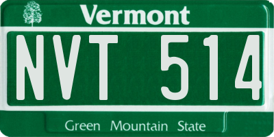 VT license plate NVT514
