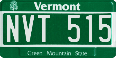 VT license plate NVT515