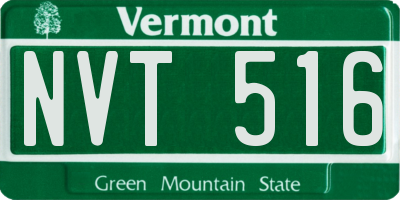 VT license plate NVT516