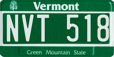 VT license plate NVT518
