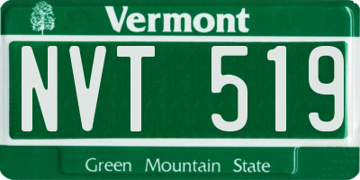 VT license plate NVT519