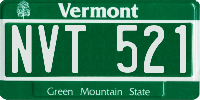 VT license plate NVT521