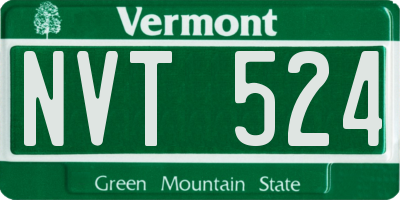 VT license plate NVT524