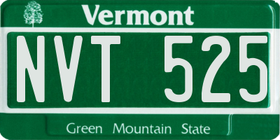 VT license plate NVT525