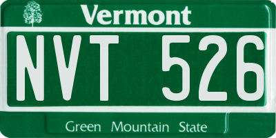 VT license plate NVT526