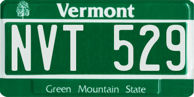 VT license plate NVT529