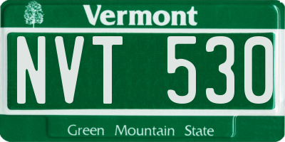 VT license plate NVT530