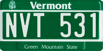 VT license plate NVT531