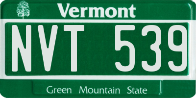 VT license plate NVT539