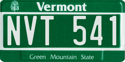VT license plate NVT541