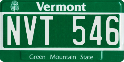 VT license plate NVT546