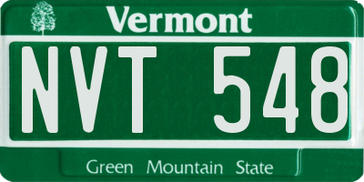 VT license plate NVT548