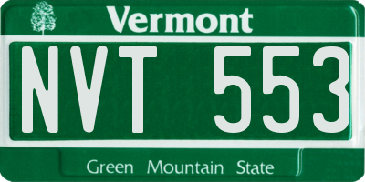 VT license plate NVT553
