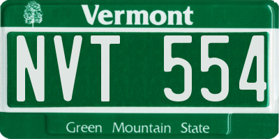 VT license plate NVT554