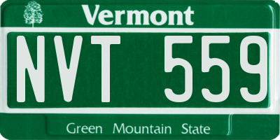 VT license plate NVT559