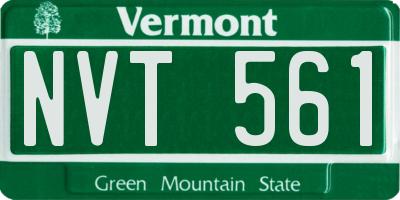 VT license plate NVT561