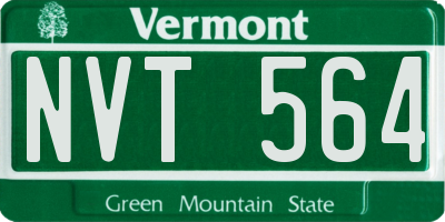 VT license plate NVT564