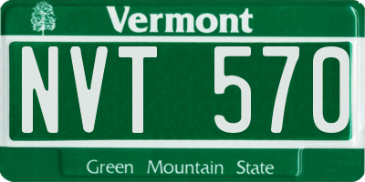 VT license plate NVT570
