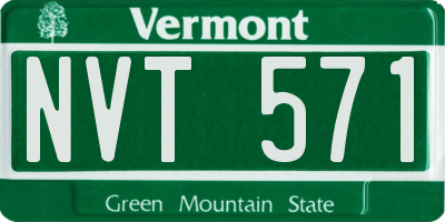 VT license plate NVT571