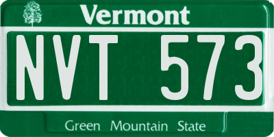 VT license plate NVT573