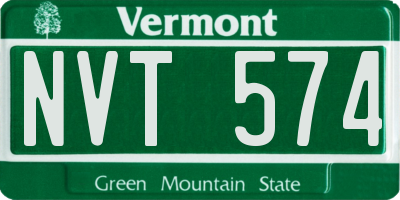 VT license plate NVT574