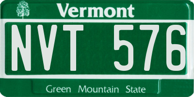 VT license plate NVT576