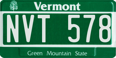 VT license plate NVT578