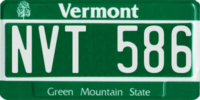VT license plate NVT586