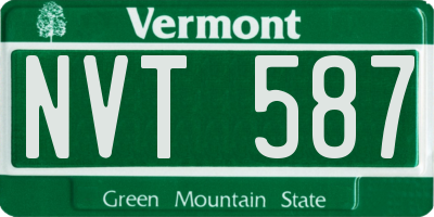 VT license plate NVT587