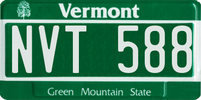VT license plate NVT588